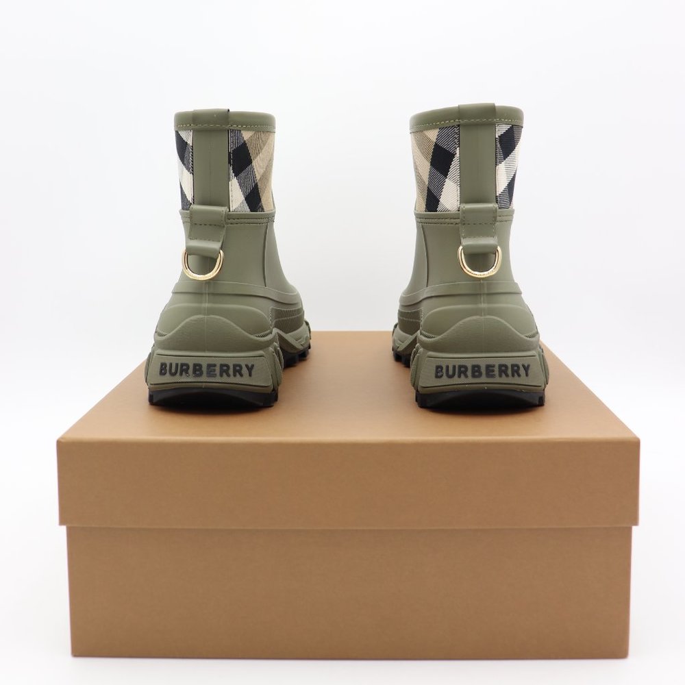 NIB Burberry Ryan House Check Panel Rain Boots - Picture 5 of 7